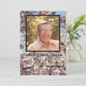 Butterflies en Blossomboom met Foto's Quote Programmakaart (Staand voorkant)