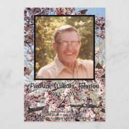 Butterflies en Blossomboom met Foto's Quote Programmakaart