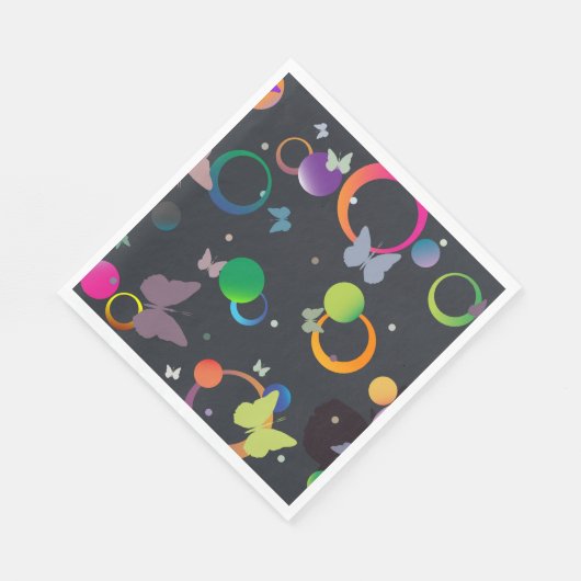 Butterflies en bubbels servet (Hoek)