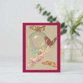 Butterflies en Bubble Briefkaart (Staand voorkant)