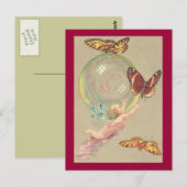 Butterflies en Bubble Briefkaart (Voorkant / Achterkant)
