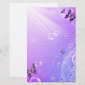 Butterflies en Bubbles Briefpapier (Voorkant / Achterkant)