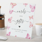 Butterflies- en cadeaubordjes reclamebord met voetstuk (Insitu)