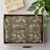 Butterflies en Cherry Blossom Tea Green Tissuepapier (Geschenk)