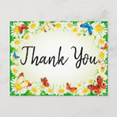 Butterflies en Daisies Briefkaart (Voorkant)