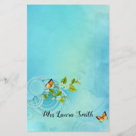 Butterflies en Daisies Briefpapier