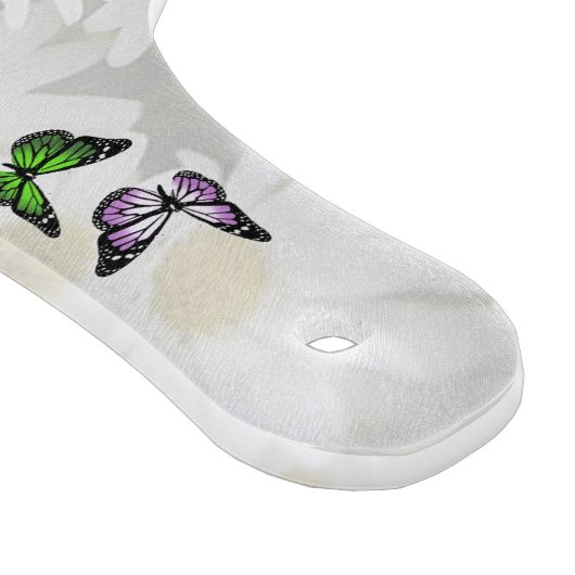 Butterflies en Daisies Glass Paddle Cutting Board Snijplank (Hoek)