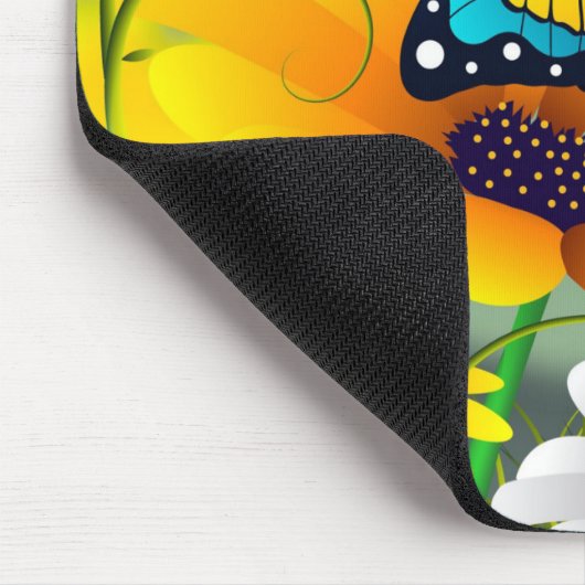 Butterflies en Daisies Muismat (Hoek)