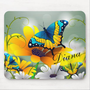 Butterflies en Daisies Muismat