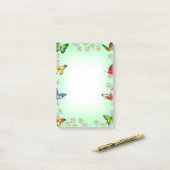 Butterflies en Daisies Post-it® Notes (Op bureau)