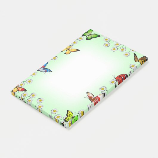 Butterflies en Daisies Post-it® Notes (Schuin)