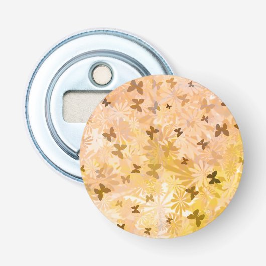 Butterflies en Daisies van Shirley Taylor Button Flesopener (Voorkant)