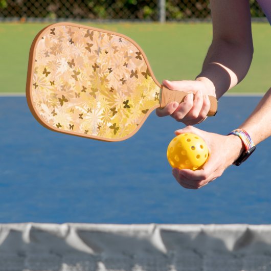 Butterflies en Daisies van Shirley Taylor Pickleball Paddle (Insitu)