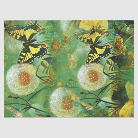  Butterflies en Dandelions ontkoppelen Tissuepapier (Voorkant)