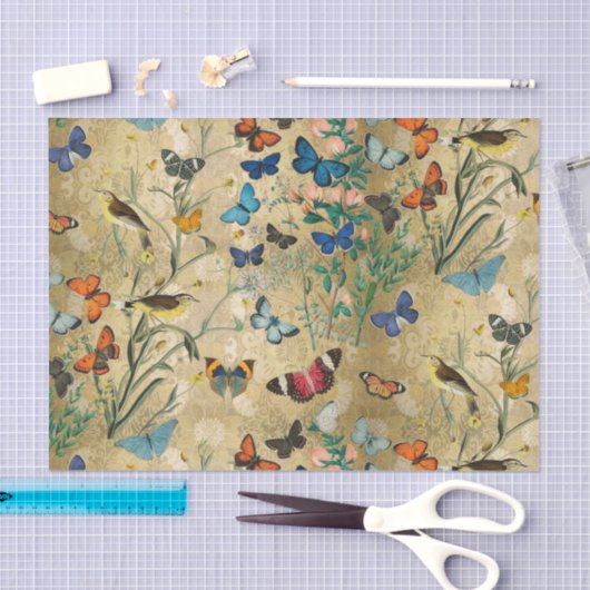 butterflies en deklaagpapier tissuepapier (Craft)