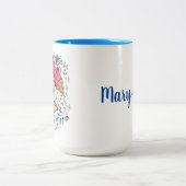 Butterflies en douanenaam tweekleurige koffiemok (Center)