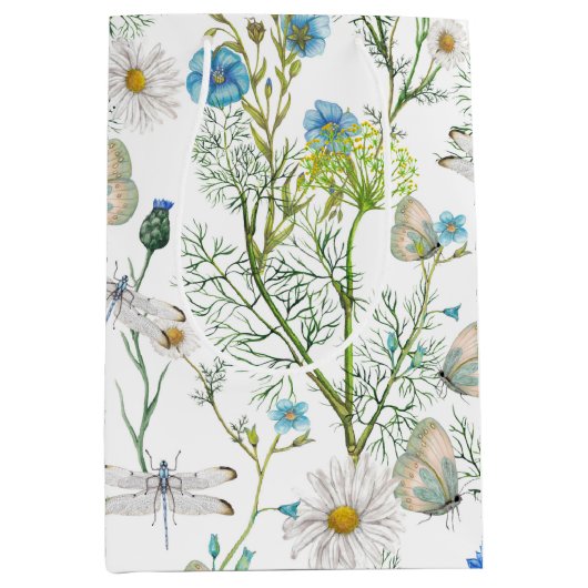 Butterflies en Dragons vliegen in de tuin Medium Cadeauzakje (Voorkant)