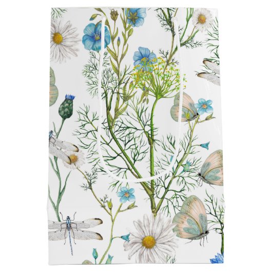 Butterflies en Dragons vliegen in de tuin Medium Cadeauzakje (Achterkant)