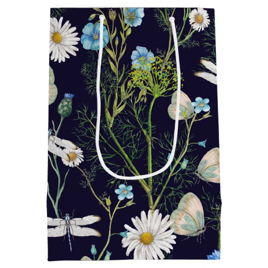 Butterflies en Dragons vliegen in de tuin Medium Cadeauzakje (Achterkant)