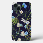 Butterflies en Dragons vliegen met bloemen Case-Mate iPhone Case (Achterkant)