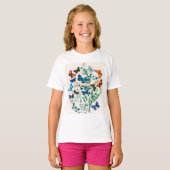 Butterflies en driepilaren t-shirt (Voorkant volledig)