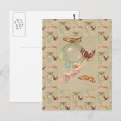 Butterflies en een engel briefkaart (Voorkant / Achterkant)