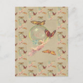 Butterflies en een engel briefkaart (Voorkant)
