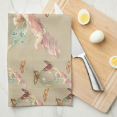 Butterflies en een engel theedoek (Quarter Fold)