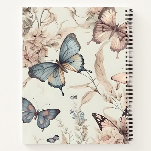 Butterflies en Floral Notitieboek (Achterkant)