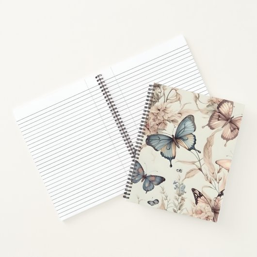 Butterflies en Floral Notitieboek (Binnen)