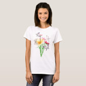 Butterflies en Flowers Apparel T-shirt (Voorkant volledig)