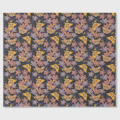 Butterflies en Flowers Night Cadeaupapier (Vlak)