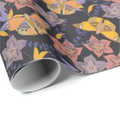 Butterflies en Flowers Night Cadeaupapier (Rol Hoek)