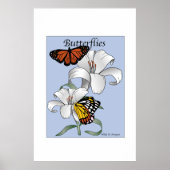 Butterflies en Flowers Poster (Voorkant)