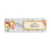 Butterflies en Flowers Return Address Label (Voorkant)