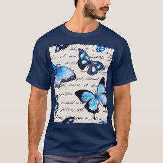 Butterflies en handgeschreven notitie t-shirt