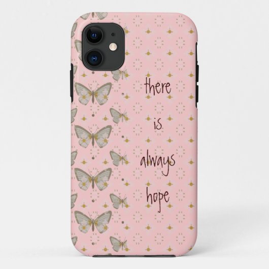 Butterflies en Hope iphone 5 Hoesje (Achterkant)