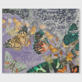 BUTTERFLIES EN KANTISCH LACE Wrapping Paper Cadeaupapier (Vlak)