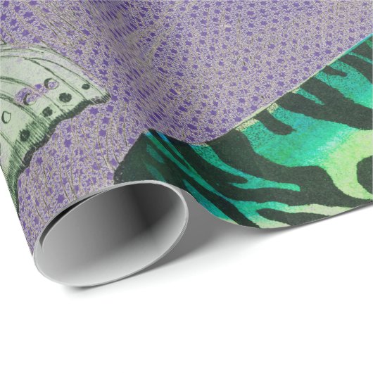 BUTTERFLIES EN KANTISCH LACE Wrapping Paper Cadeaupapier (Rol Hoek)