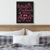 Butterflies en kardinalen verschijnen wanneer de e canvas afdruk (Insitu (Slaapkamer))