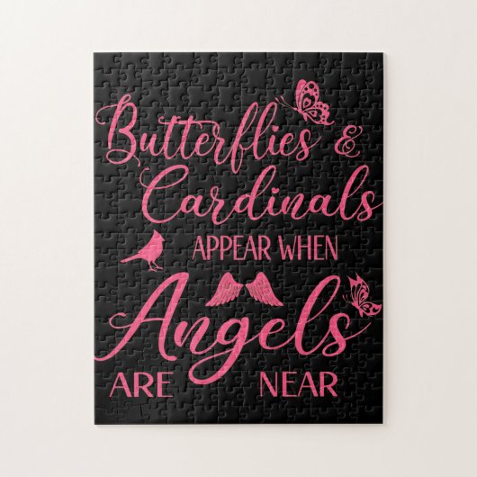 Butterflies en kardinalen verschijnen wanneer de e legpuzzel (Verticaal)