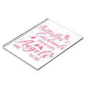 Butterflies en kardinalen verschijnen wanneer de e notitieboek (Linkerzijde)