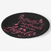 Butterflies en kardinalen verschijnen wanneer de e papieren bordje (Gekanteld)