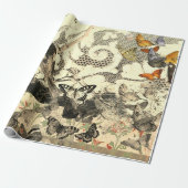 BUTTERFLIES EN LACE GIFT WRAPPING CADEAUPAPIER (Uitgerold)