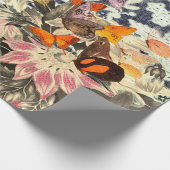 BUTTERFLIES EN LACE PINK Wrappapier Cadeaupapier (Hoek)