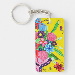 Butterflies en Ladybugs Acrylische Sleutelhanger