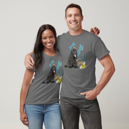 Butterflies en libellen Blk Cocker T-shirt (Unisex)