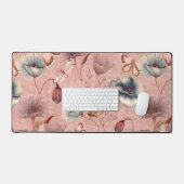 Butterflies en libellen op papavers bureaumat (Keyboard & Muis)