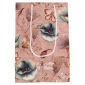 Butterflies en libellen op papavers medium cadeauzakje (Achterkant)