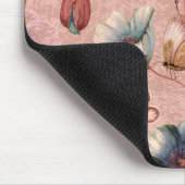 Butterflies en libellen op papavers muismat (Hoek)